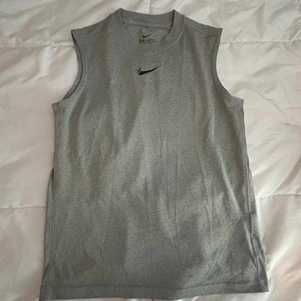 nike grey tank top size small